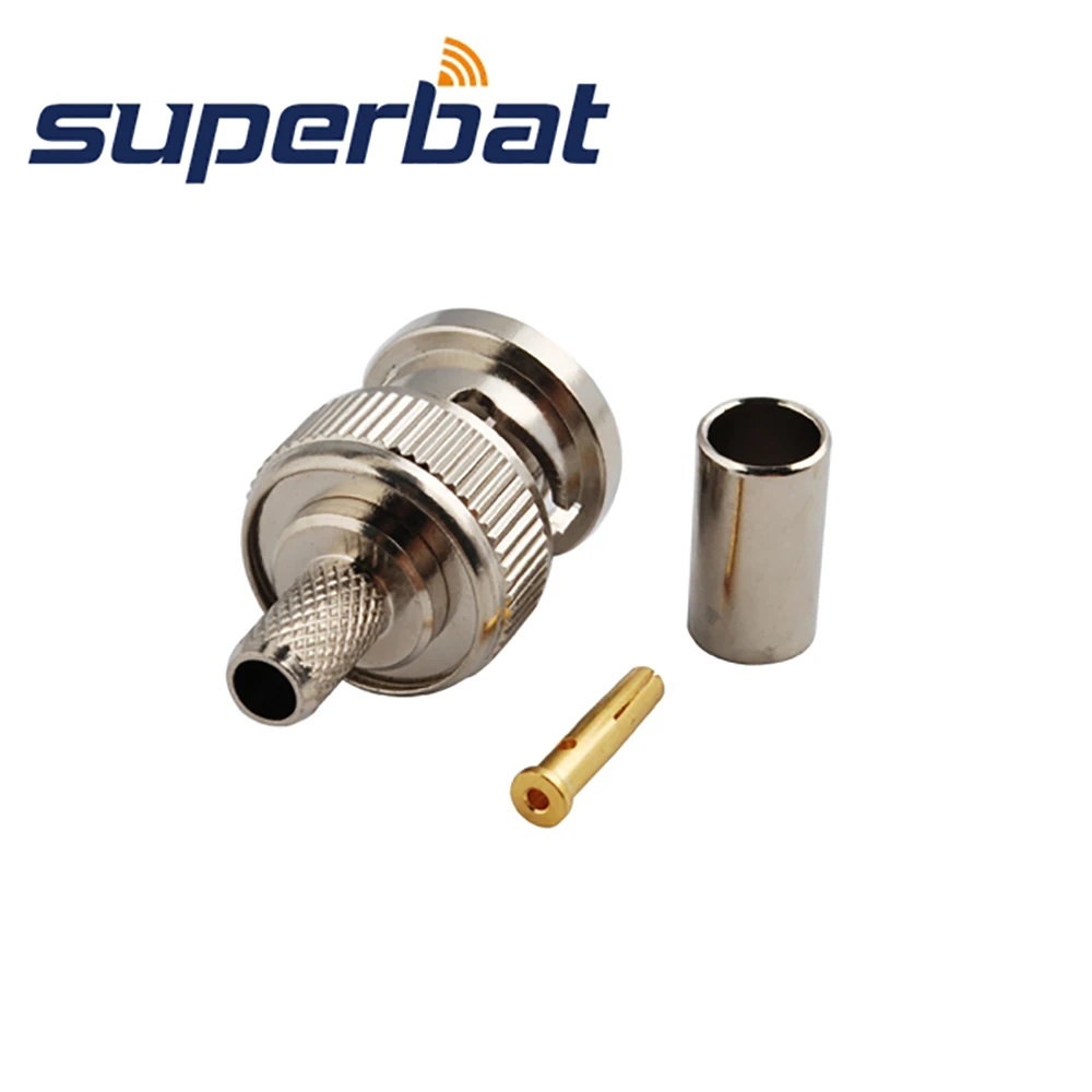 Superbat 10 шт. RF RP BNC обжимной штекер (Гнездовой штырь) разъем для RG58 RG142 LMR195 кабель