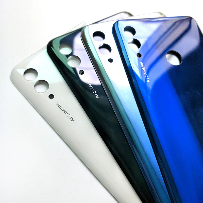 Чехол для huawei Honor 10 lite на заднюю панель со стеклянной панелью, задняя крышка для батареи, запасная дверь, клейкая наклейка и логотип