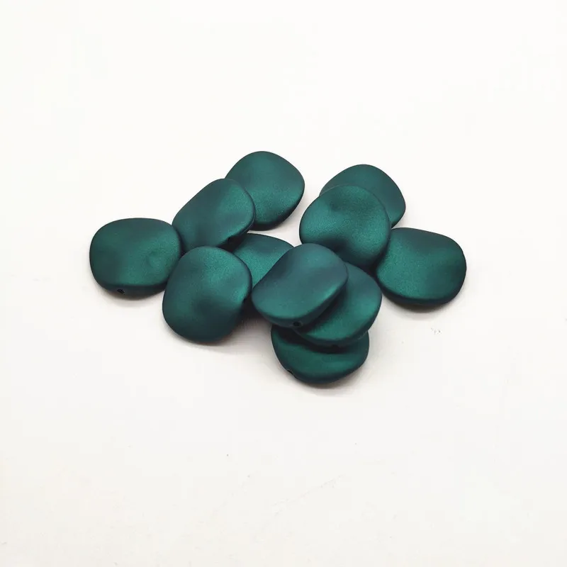 dark green 20 мм, 200 шт./лот, акриловая резина, матовая витая монета для сережек, аксессуары, ювелирное изделие, ожерелье, детали для серег, сделай сам - Цвет: dark green
