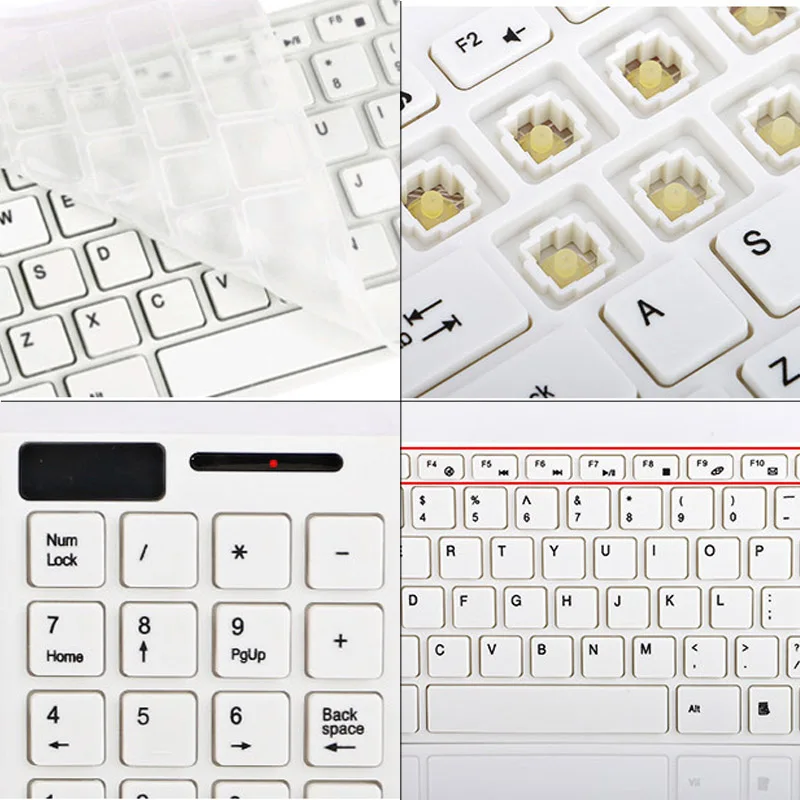 Игровая клавиатура мышь комбо беспроводная 2 4G Ультра тонкая Бесшумная