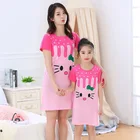 Ночная рубашка для мамы и дочки, хлопковая, повседневная, домашняя одежда