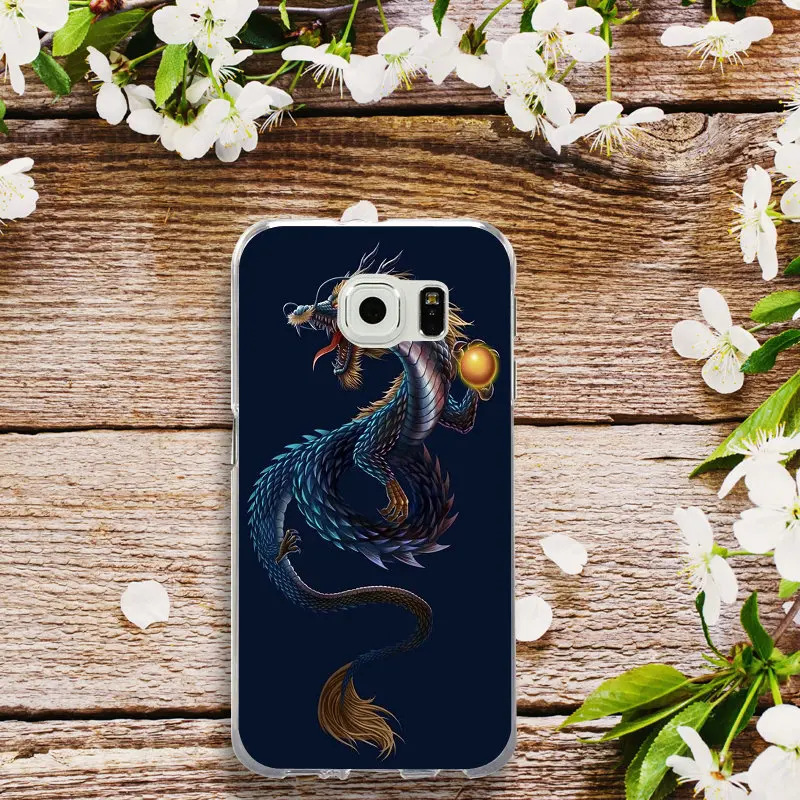 Цветные силиконовые чехлы из мягкого ТПУ с принтом Дракона Для Samsung Galaxy Note 3 4 5 8 S3 S4
