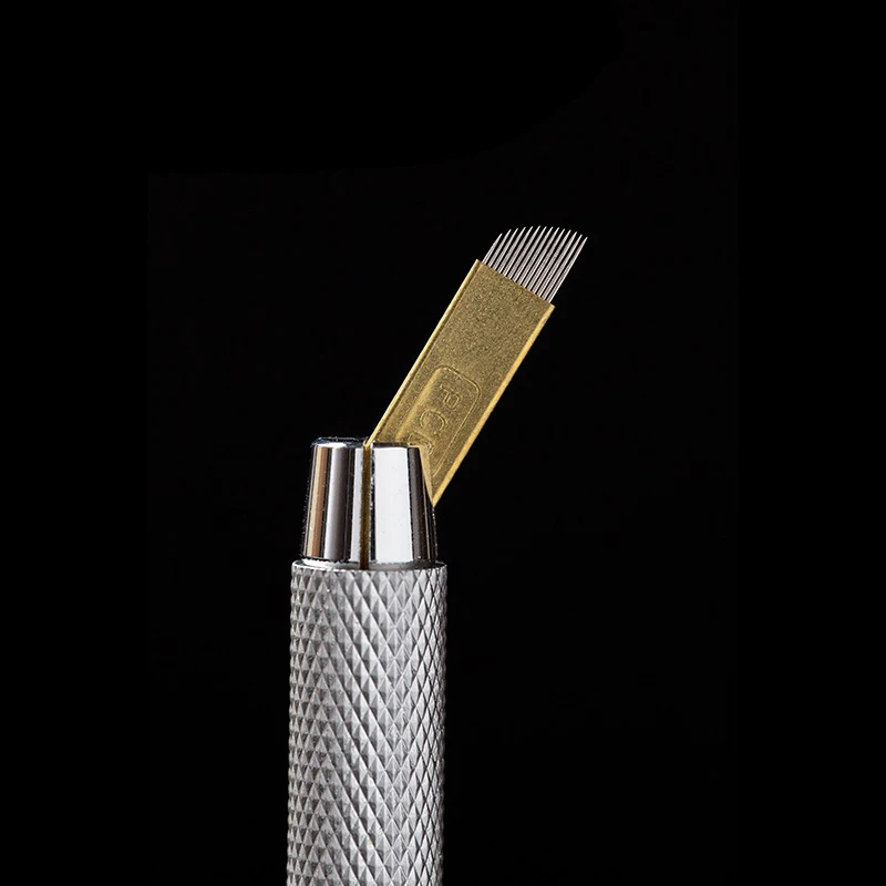 Бесплатная доставка 100 шт Lamina Tebori 12 pin PCD иглы Microblading Лезвия Перманентный макияж