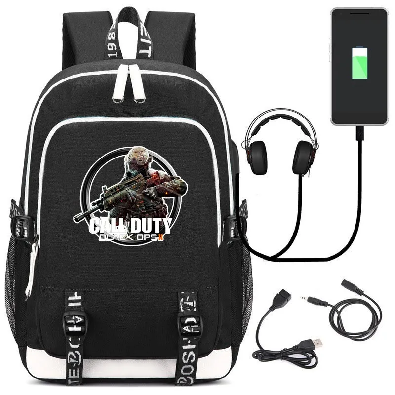 11 Горячая игра CallofDuty USB рюкзак путешествия ноутбук сумки на плечо Студенческая школьная сумка Bookbags - Цвет: 11