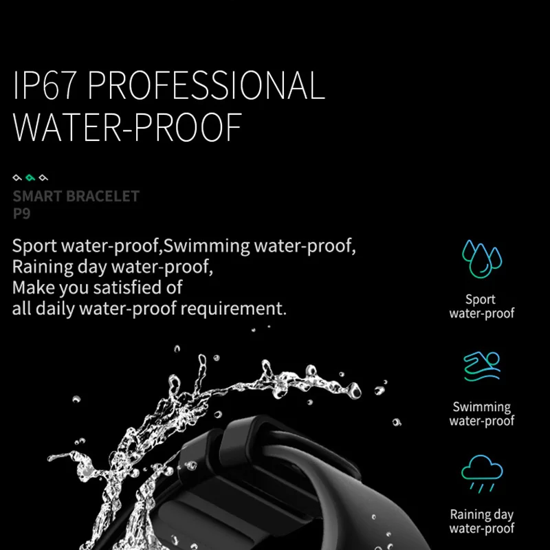 FocuSmart P9 умный Браслет HRV сердце здоровье SpO2 в режиме реального времени крови