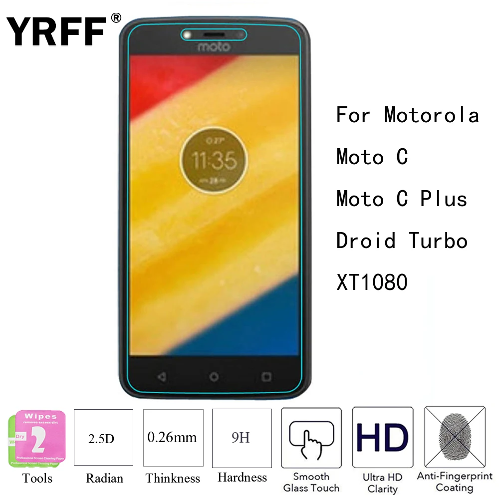 2 шт. 2.5D 0 26 мм Премиум HD Закаленное стекло Защитная пленка для Motorola Moto C Plus