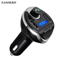 handsfree bluetooth car kit fm transmitter car audio mp3 player dual usb car charger support tf cardu disk music play