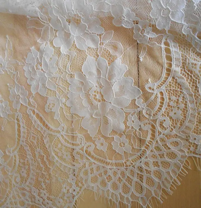 LASUI 1.5m*3m=1piece beautiful white/black hollow thin eyelash lace fabric French for diy Weeding Dress Accessories C0205 | Дом и сад