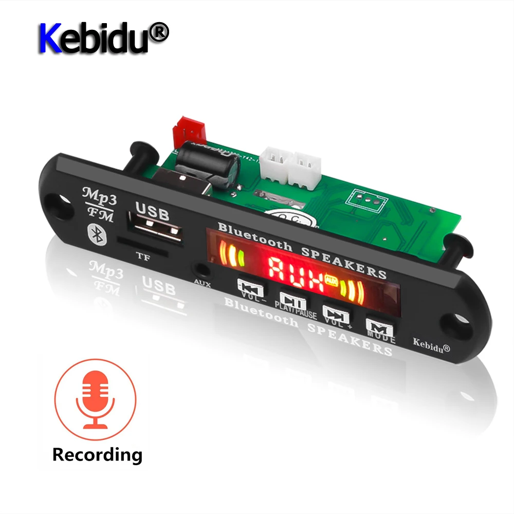 Беспроводной MP3-плеер Kebidu с поддержкой Bluetooth 5 0 Плата декодера В 12 автомобильный