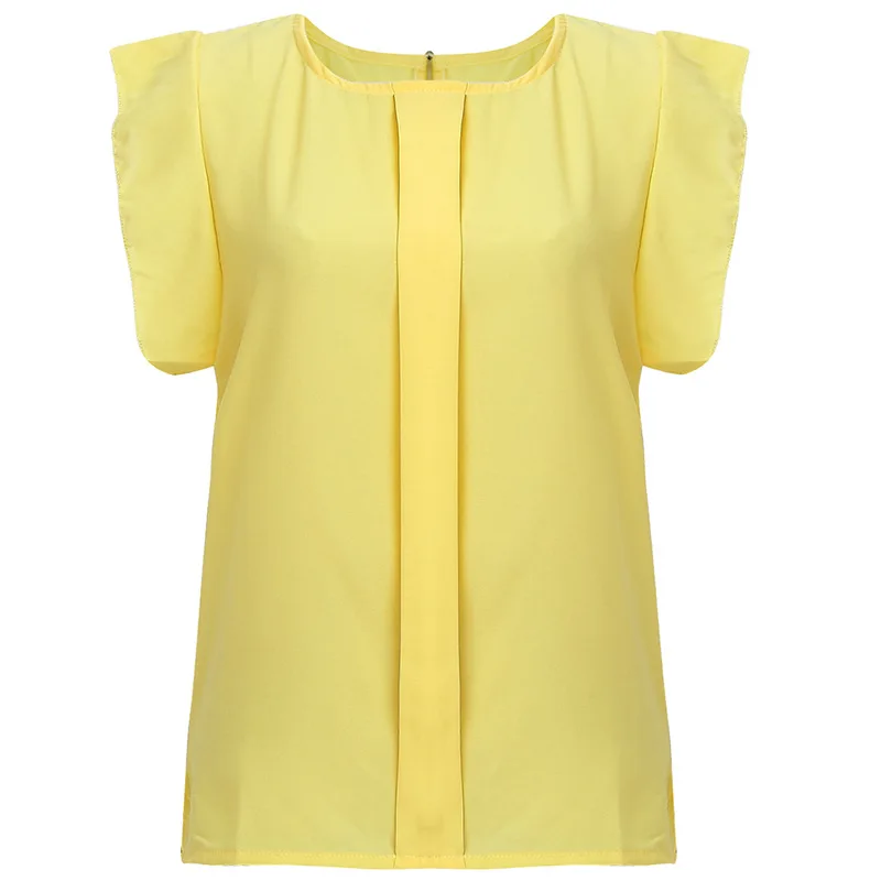 Женская блузка новинка 2018 женские шифоновые блузки с коротким рукавом модные