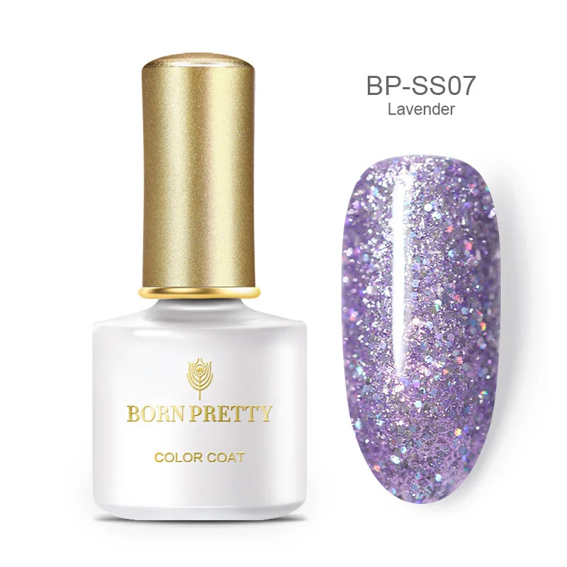 BP-SS07 BORN PRETTY, 6 мл, чистый цветной гель для ногтей, лак, серый, синий цвета, замачиваемый, УФ светодиодный, Полупостоянный Гибридный Гель для дизайна ногтей - Цвет: BP-SS07