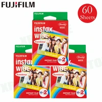 60 films fujifilm instax rainbow wide instant white edge for fuji camera 100 200 210 300 500af lomography photo