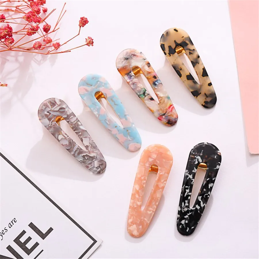 Большие аксессуары для волос женские заколки Модная бижутерия прямоугольные