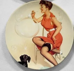 N Гил элвгрен pin-up девушки эротические постеры настенная подвесная декоративная тарелка художественное керамическое ремесло фоновое украшение Ренессанс - Цвет: N