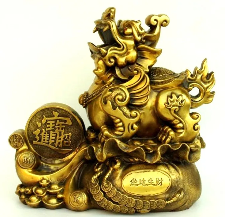 Bestellen Chinesische Sehr Schöne Messing Mythische Wilde Tier Pi Xiu Handwerk Dekorationen Statue