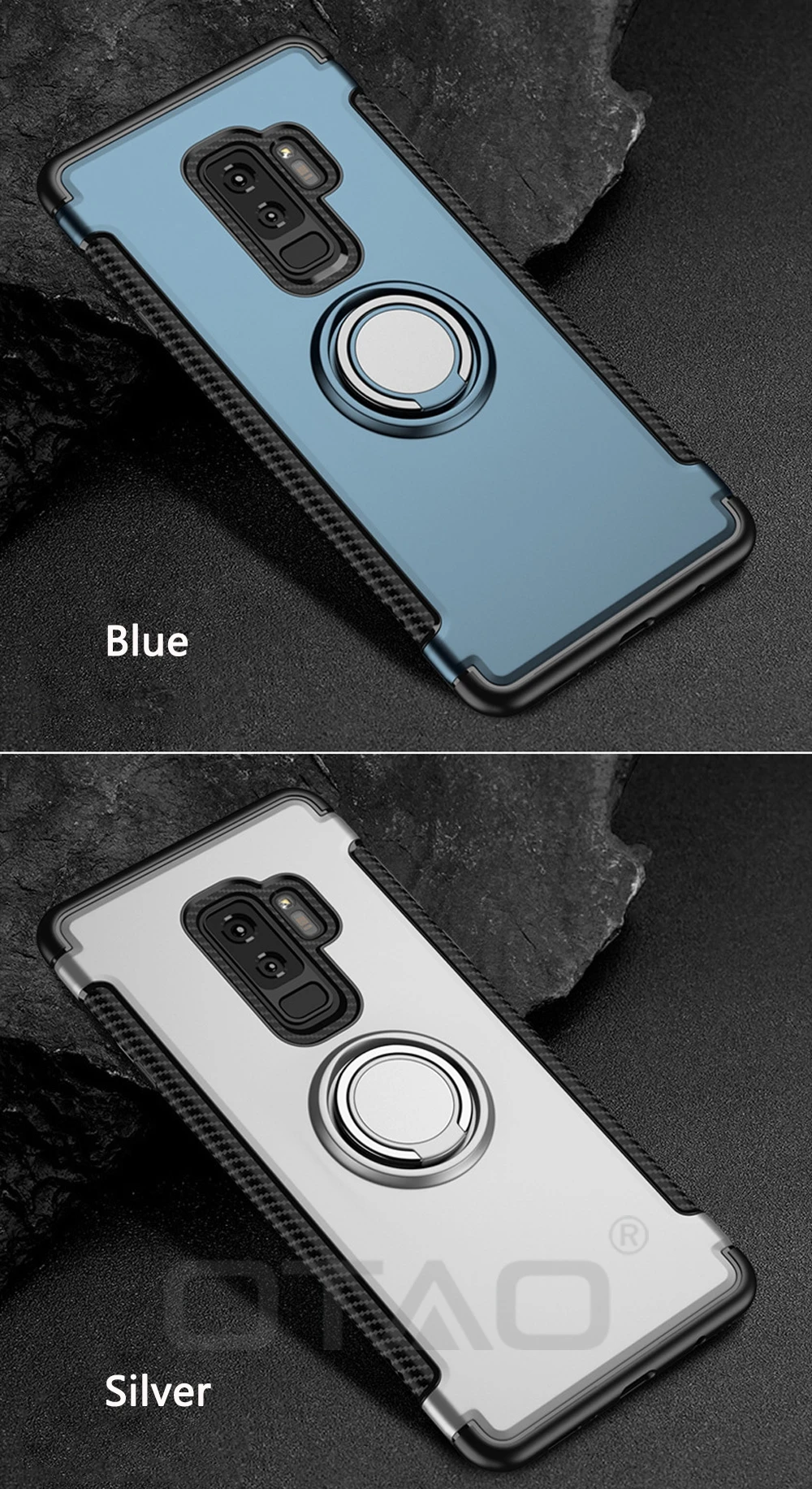 Противоударный защитный чехол OTAO для телефона Samsung S9 S8 Plus S7 Edge J3 J5 J7 J4, чехлы Note 9 8, магнитный автомобильный чехол-держатель
