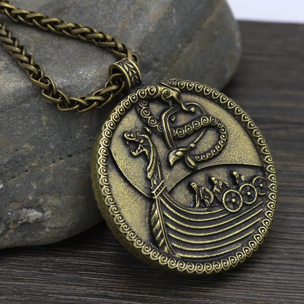 Кулон Викинг корабль Floki's drakkkar ожерелье Ragnar's в стиле Urnes Drakkar Norse кулон