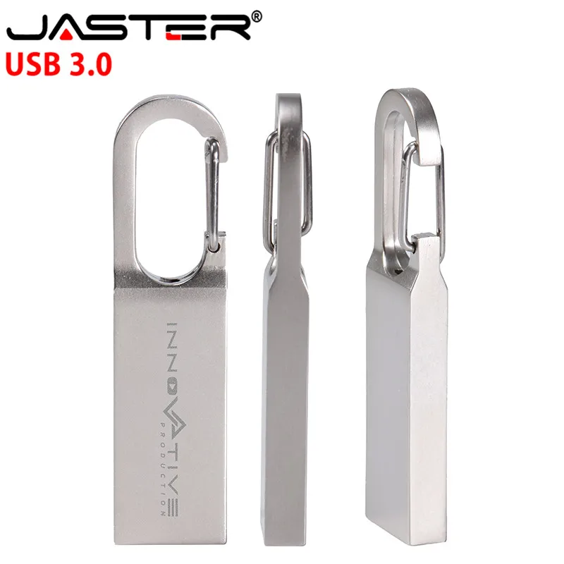 

JASTER laser custom(over 10pcs free logo)metal keychain USB 3.0 memory stick usb flash drive 128GB 64GB 16GB 32GB 4GB pendrive