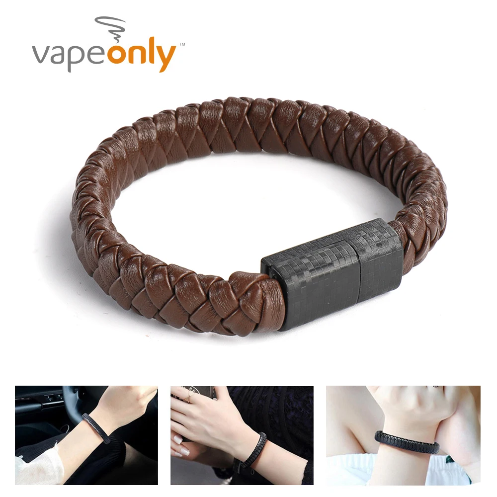 Vapeonly кабель для передачи данных для мобильного телефона плетеные браслеты на запястье вязаный телефон зарядное устройство панк Usb зарядный кабель Lether браслет ювелирные изделия
