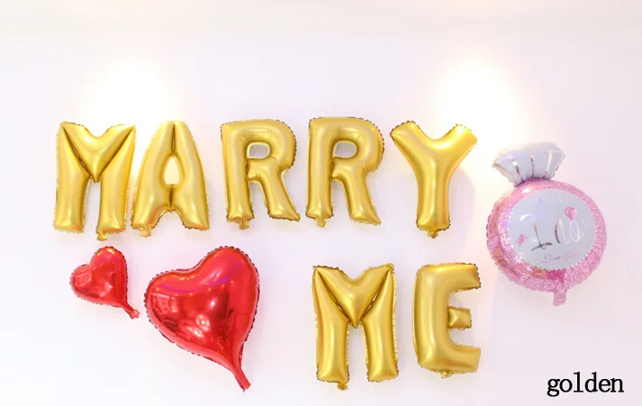 Праздничные товары: 16 дюйма 40 см заглавной буквы MARRY ME Комплект