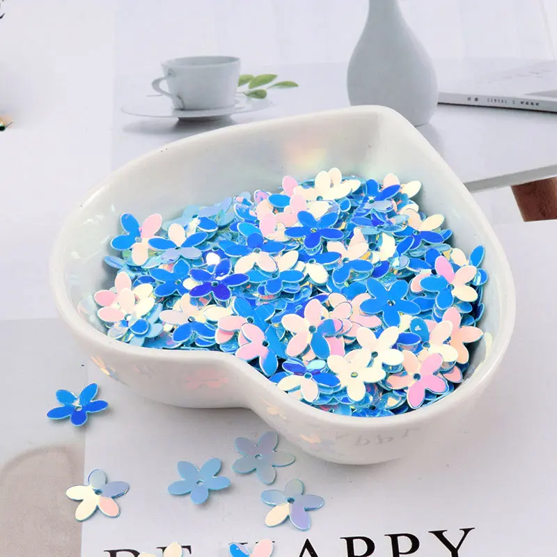 Golden light blue Полимерные плоские Швейные Блестки DIY цветок ремесло 350 шт 10 мм Блестки бисера - Цвет: Golden light blue