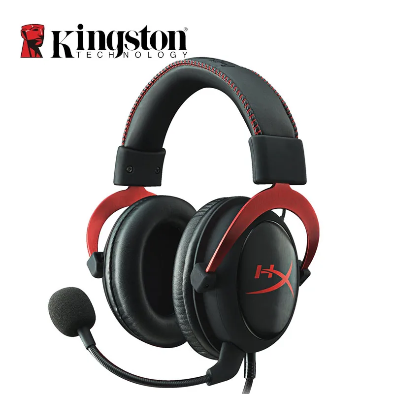 Наушники kingston HyperX Cloud II Hi-Fi 7,1 с объемным звуком, игровые наушники с микрофоном для компьютера, мобильного телефона