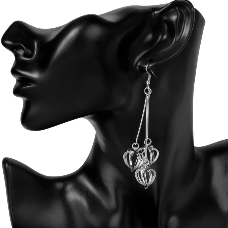 H:HYDE Bohemia Style Long Earrings for Women Heart Design Gold Color Drop Dangle Jewelry oorbellen | Украшения и аксессуары