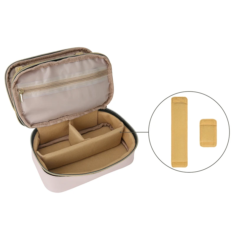 BAGSMART маленький дорожный органайзер для бижутерии коробка двухслойная сумка для украшений для колец, браслетов, сережек, ожерелья, черный