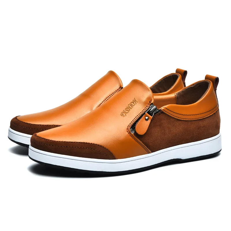 Туфли мужские кожаные на платформе мягкая повседневная обувь Классические