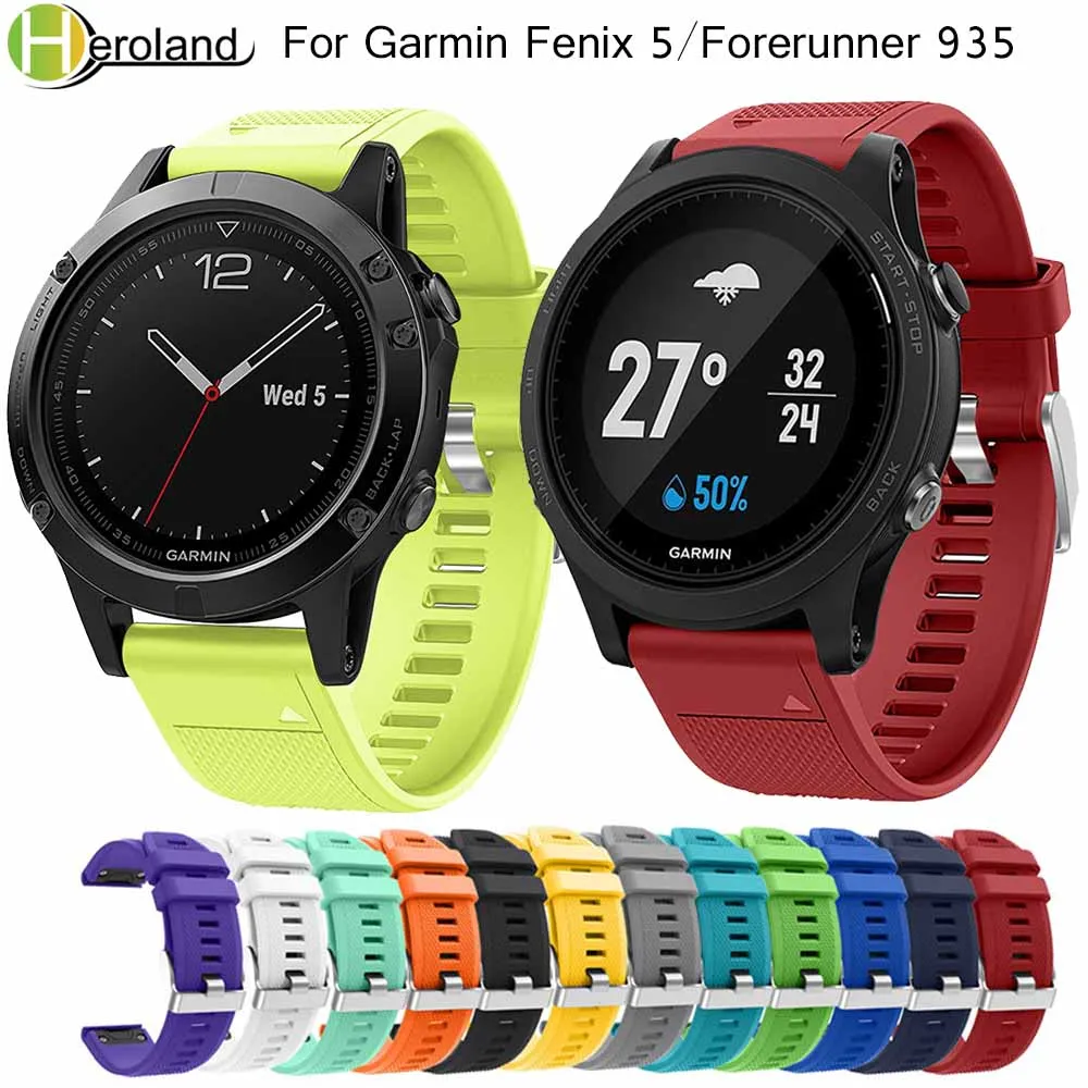 22 мм спортивный силиконовый ремешок для наручных часов Ремешок Garmin Fenix 5 6 Smart Easyfit