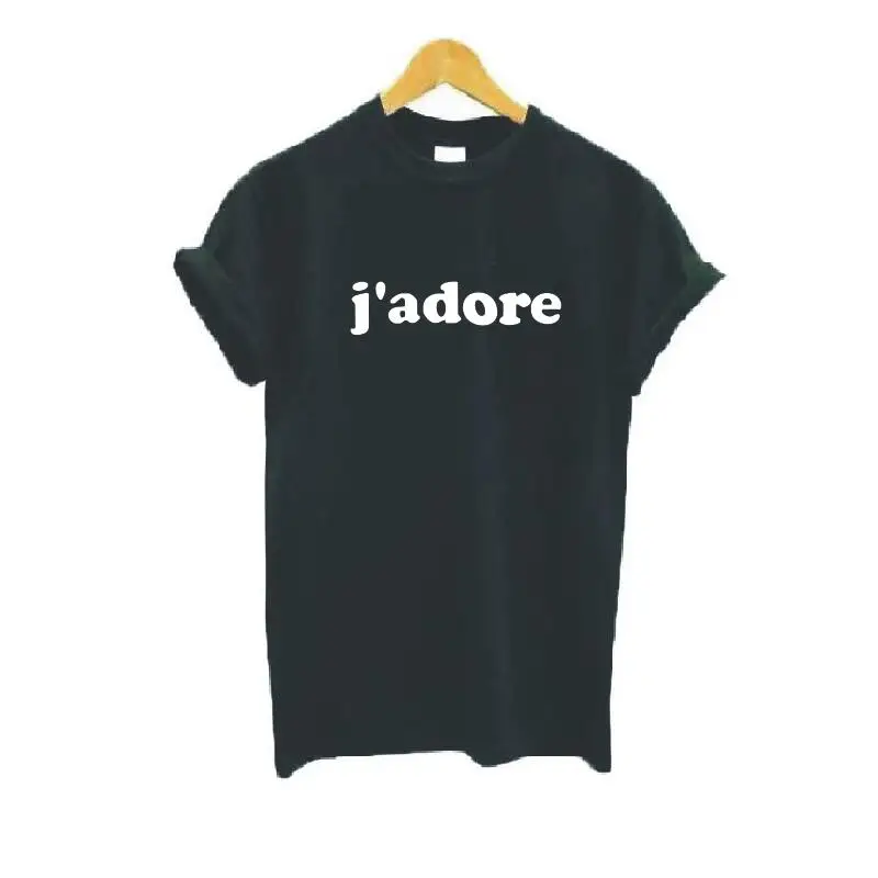 Женская хлопковая Футболка с буквенным принтом Jadore модная футболка в стиле