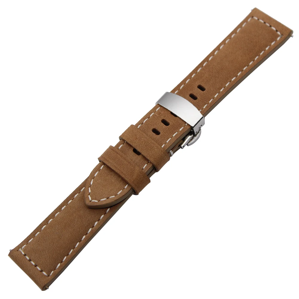 Итальянский кожаный ремешок 22 мм для Samsung Gear S3 / Galaxy Watch 46mm Watch3 45 мм/Gear 2 Neo Live на