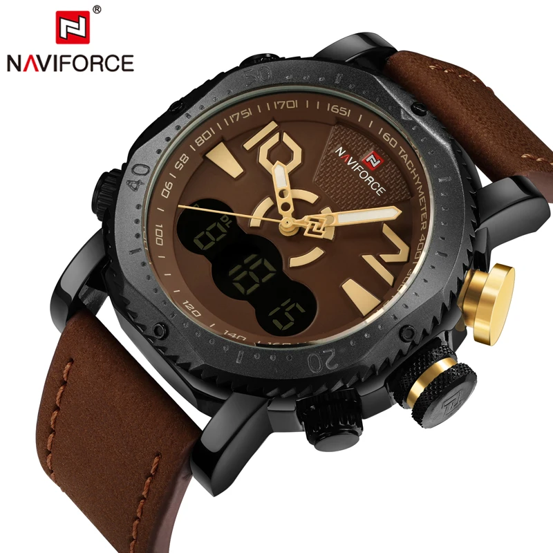 2019 мужские часы Топ бренд класса люкс NAVIFORCE военные кварцевые спортивные