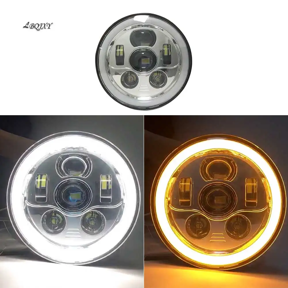 LBQJXY 7 inch LED headlights for Jeep wrangler headlamp locomotive modified H4 connector off road|Передние LED-фары для авто| |