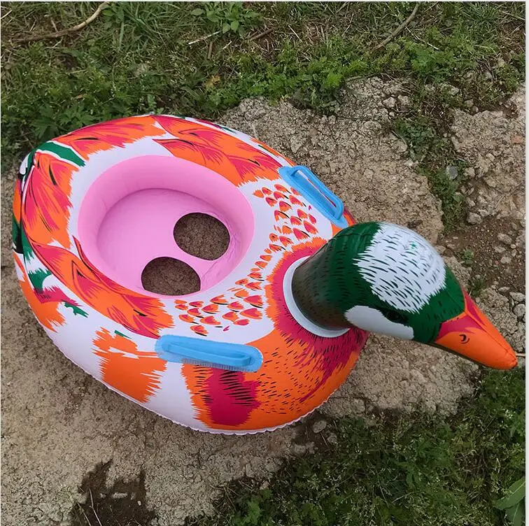 mandarin duck Надувной Единорог Фламинго детский поплавок бассейн игрушки для детей розовое золото плавательный круг надувной бассейн поплавок кольцо Дети - Цвет: mandarin duck