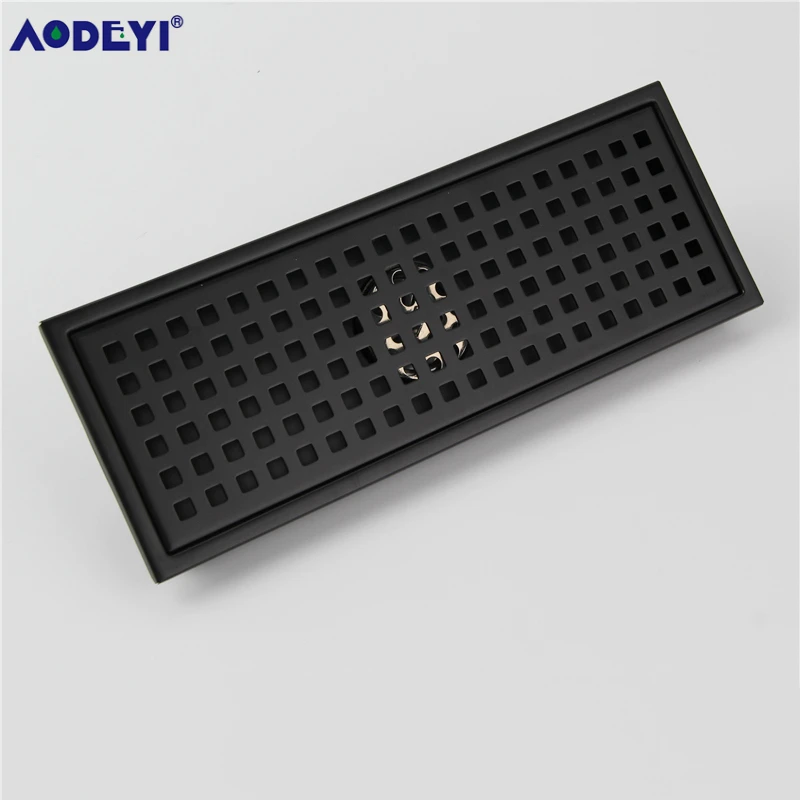 AODEYI черный SUS 304 Нержавеющая сталь душ напольный сливной фильтр, 4,3/6/12 дюйма квадратная сетка к протиранию, поглощающие запах спортивные Трубы 11 222