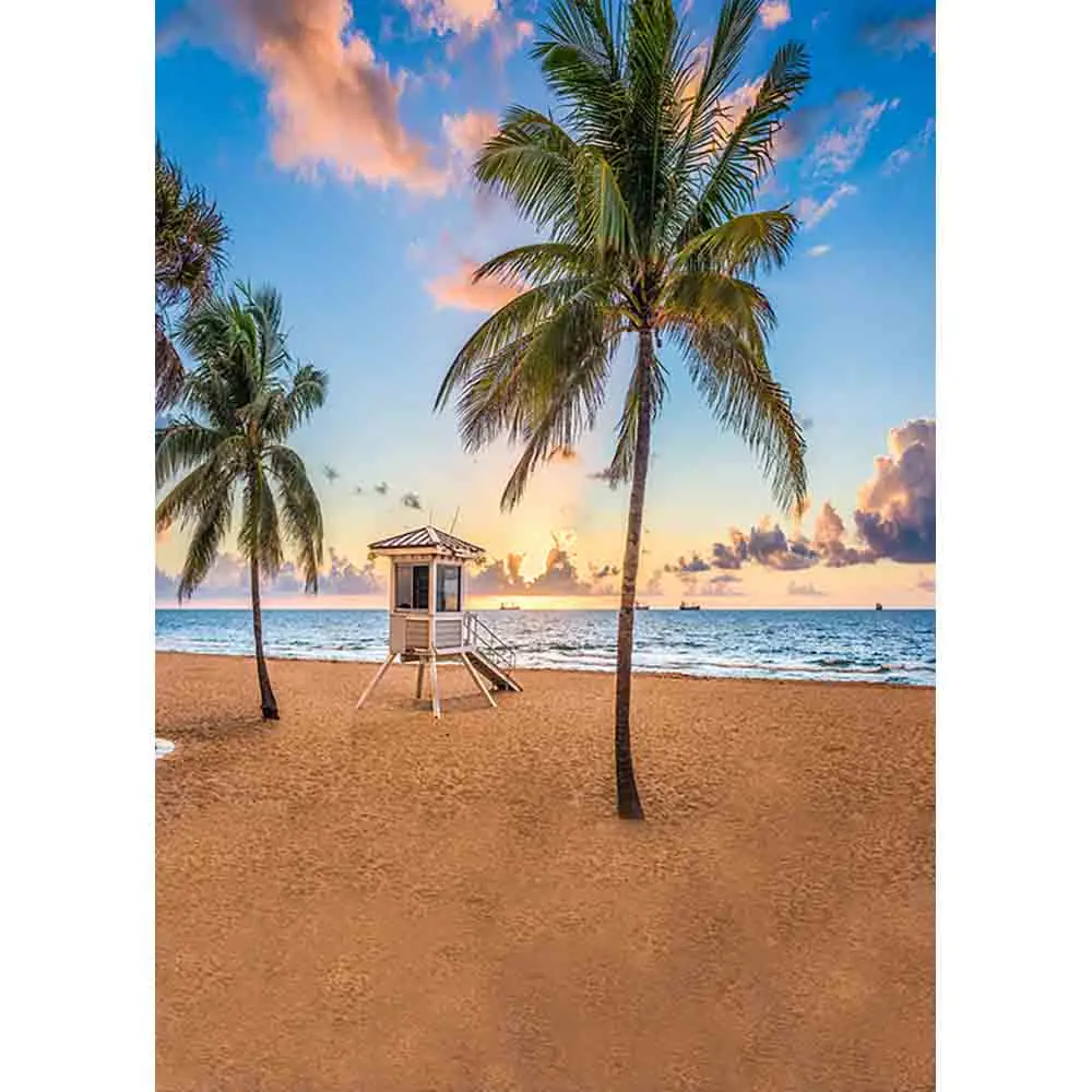 Allenjoy backgrounds for photography studio florida beach ocean coconut trees tropical summer backdrop professional photocall |