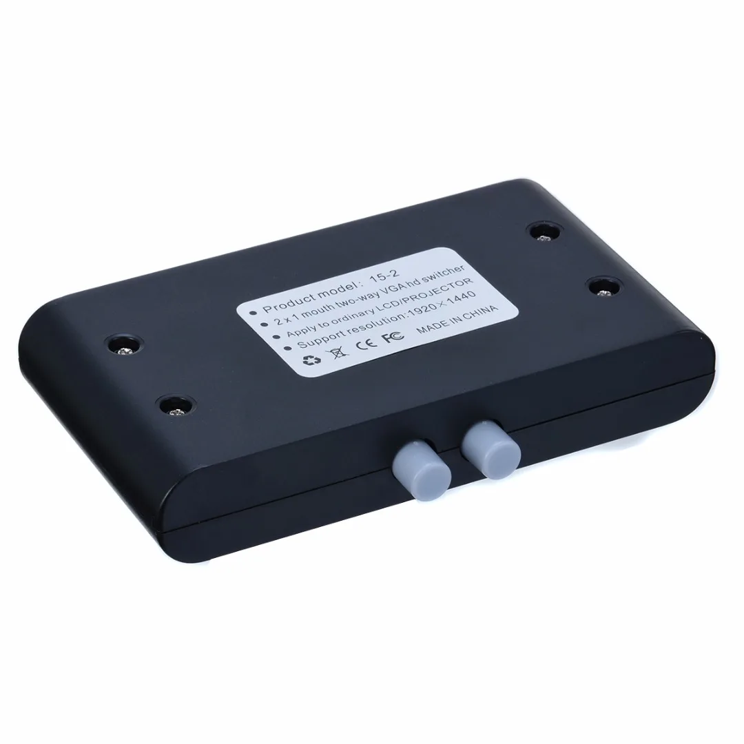 Mayitr мини 2 порта VGA селектор коробка 2 в 1 из VGA/SVGA ручной переключатель для ЖК-ПК