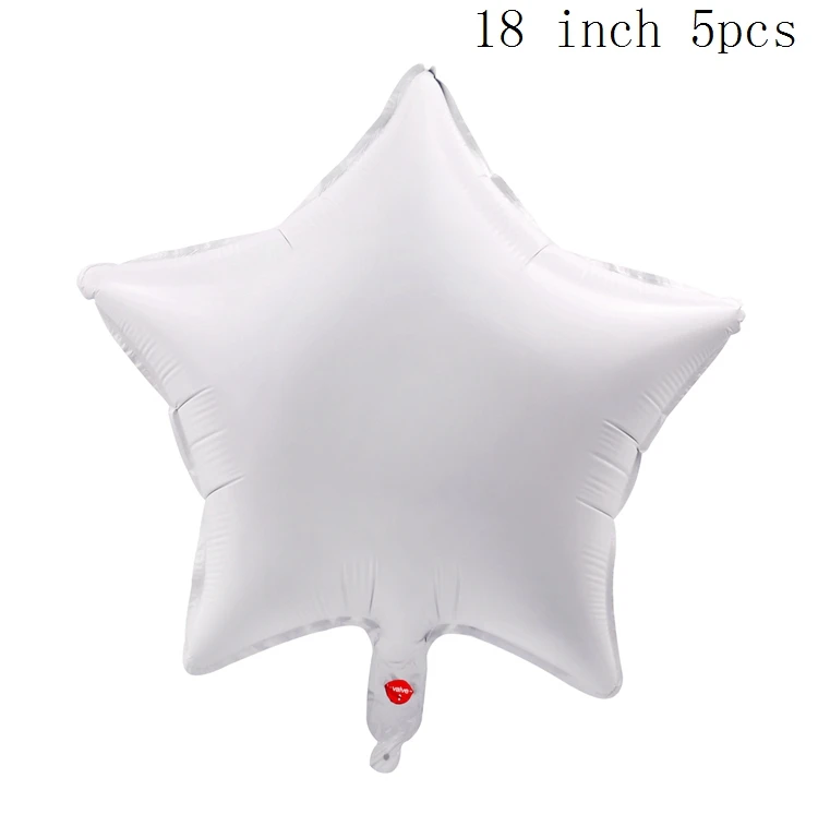 5pcs white star QIFU 18/36 дюймов белый гигантский, из латекса/воздушные шары воздушный шар свадебное воздушный шар Свадебные Воздушные шары с гелием воздушные шары с днем рождения вечерние аксессуары - Цвет: 5pcs white star