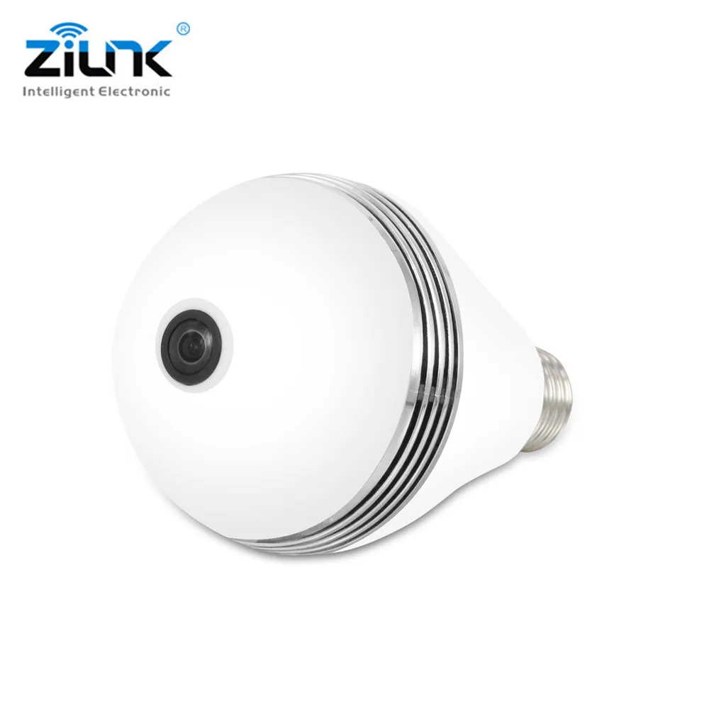 ZILNK Горячая мини лампа светильник WiFi камера рыбий глаз 1080P HD Беспроводная ip-камера 360 градусов Панорама объектив Поддержка 128 ГБ TF Карта