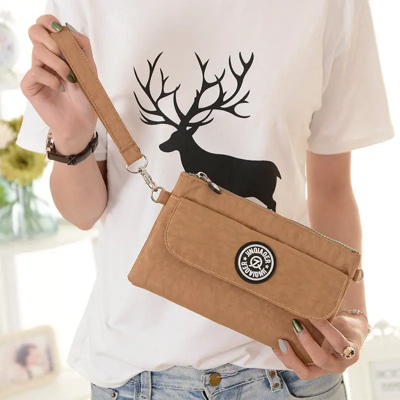 Водонепроницаемый нейлон Для женщин Ежедневные клатчи сумочка дамы телефон