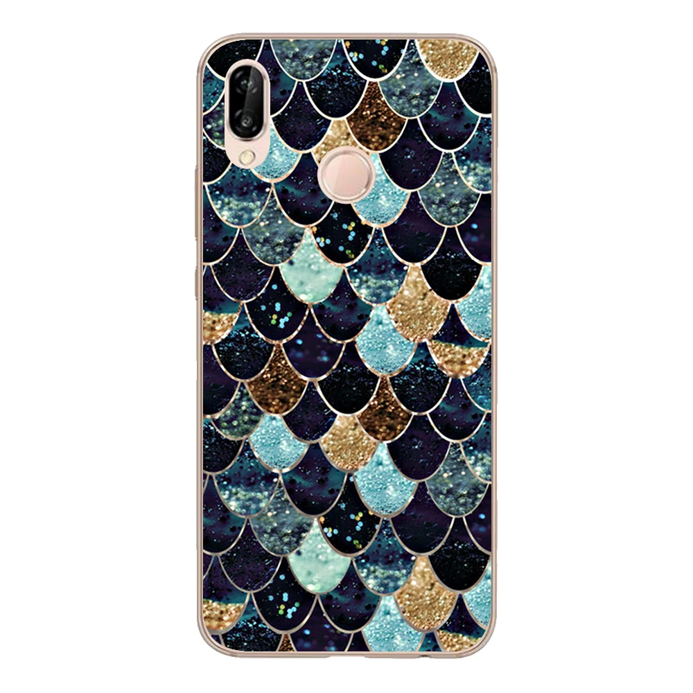 Для Huawei P20 Lite чехол 5 84 &quotмягкий TPU силиконовый Funda милый счастливый цвет рыбья