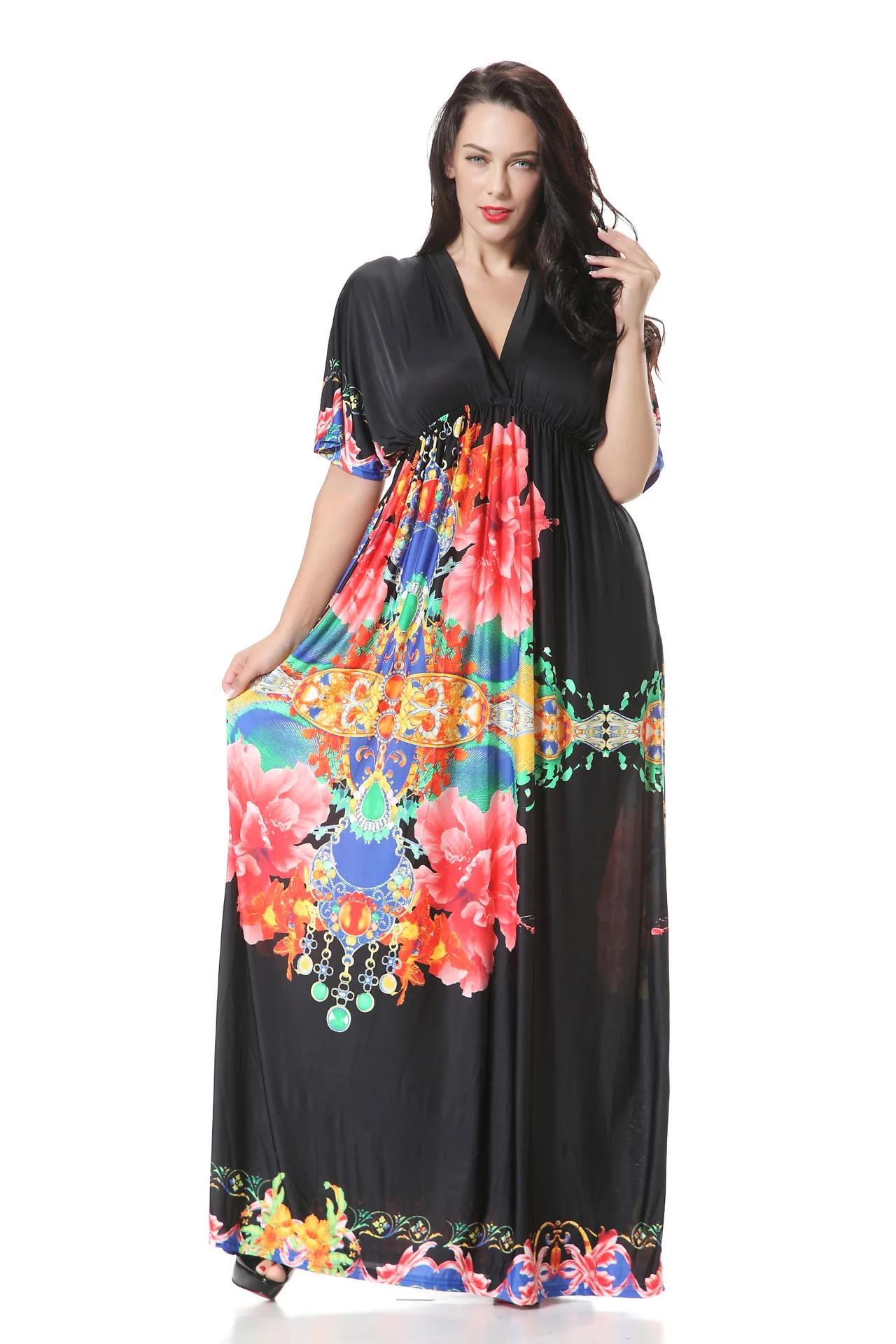 Женское платье с V образным вырезом без рукавов|dress feeling|dress printsdress cream |