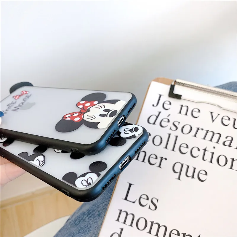 Super Cute Cartoon Cute Minnie Soft Siliocne Case For iPhone 7 8 6 6S Plus X XS Max XR Funda Ultrathin Cover Phone Cases