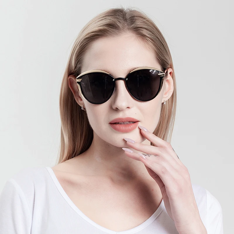 Роскошные брендовые поляризованные солнцезащитные очки Cateye, женские винтажные дизайнерские солнцезащитные очки кошачий глаз, женские солнцезащитные очки, очки для женщин
