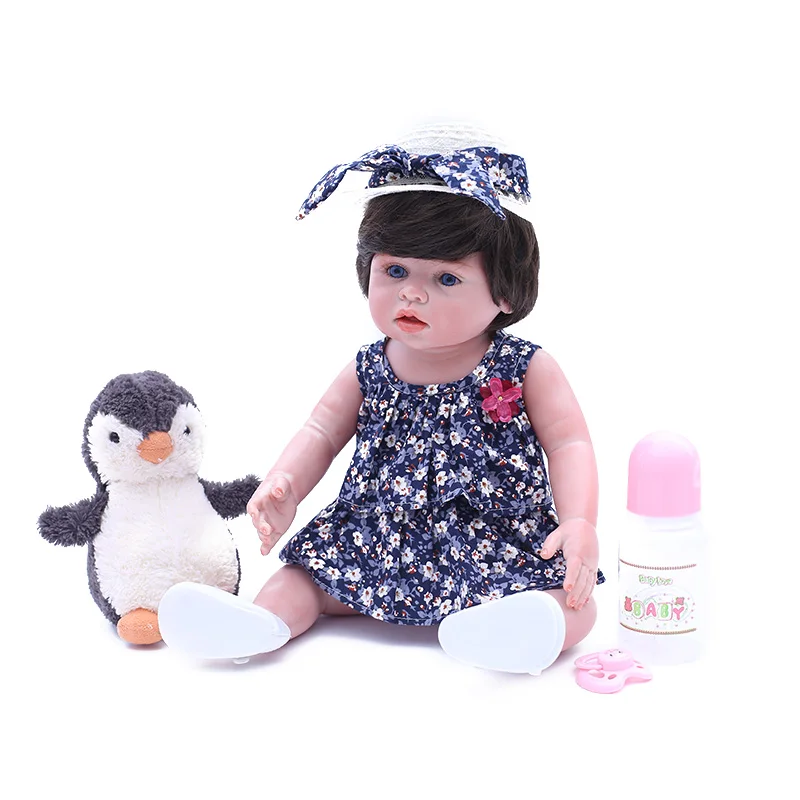 Bebes reborn realista полностью силиконовые детские куклы игрушки для девочек 45 см подарок