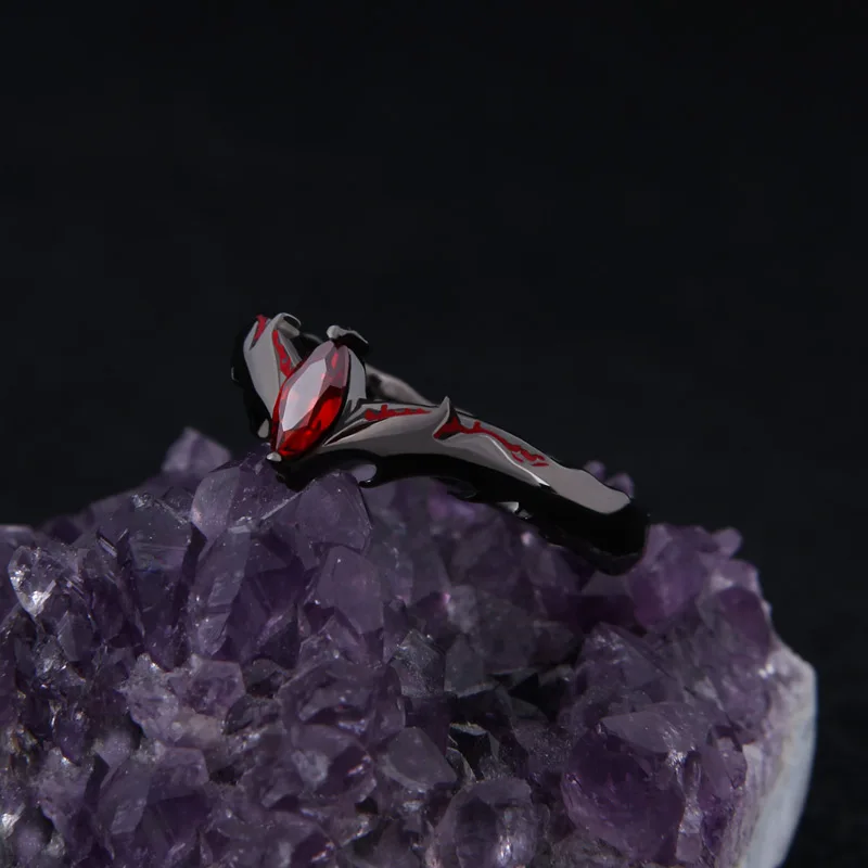 Кольцо сатана из серебра 925 пробы с аниме дьяволом кольца на палец демоном