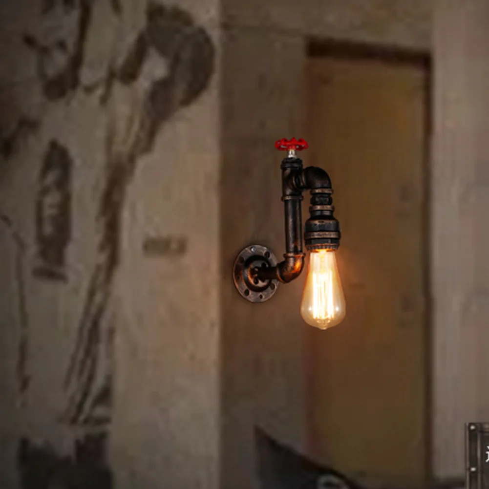 Американская винтажная промышленная кованая стенная труба для воды настенные