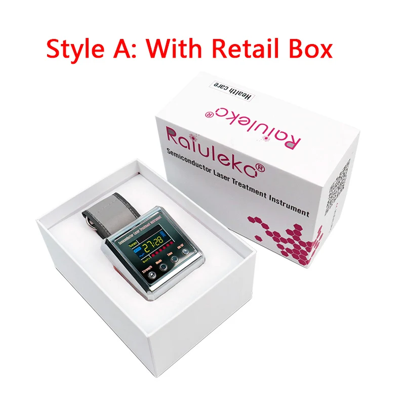 Style A With Box Физиотерапия здоровье 650 нм Лазерная здоровая лазерная терапия инструмент для лечения гипертонии, диабета, ринита, холестерина - Цвет: Style A With Box