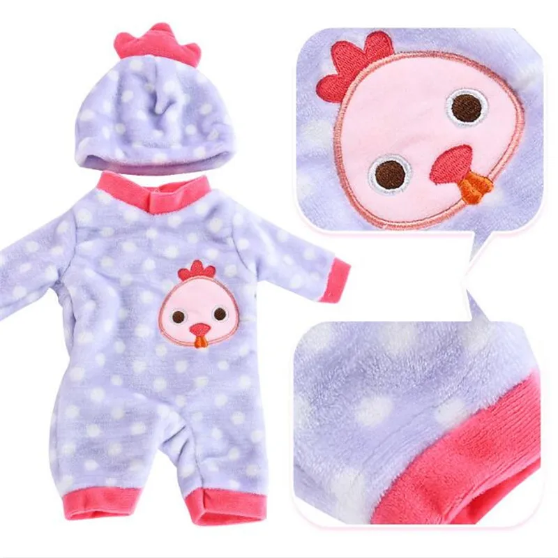 Born New Baby Fit 18 дюймов 43 см кукольная одежда три спортивной одежды с розовой, синей и красной шляпой кукла аксессуары для ребенка подарок на день рождения